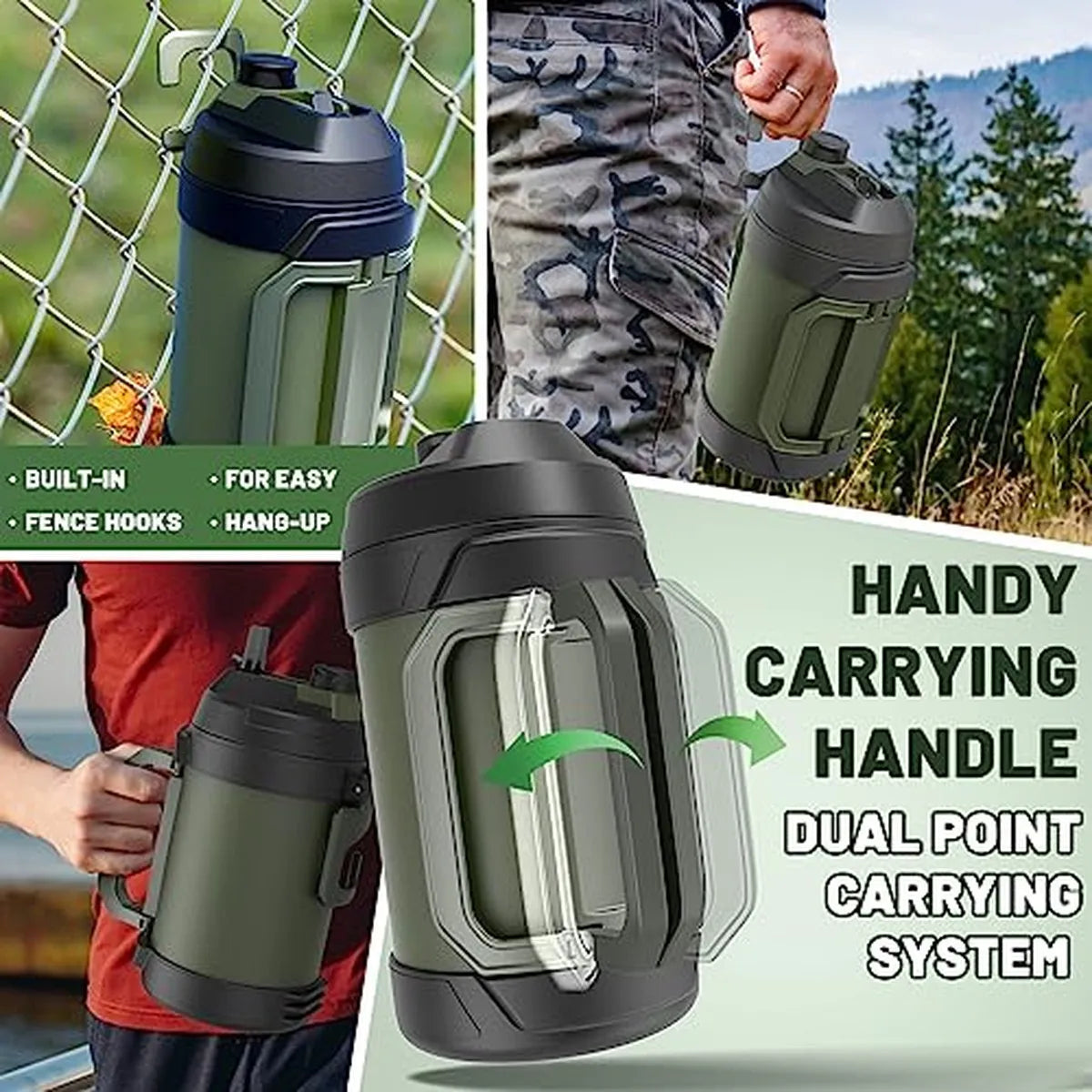 Jarro De Galão Hydraful Aço Inoxidável Isolado