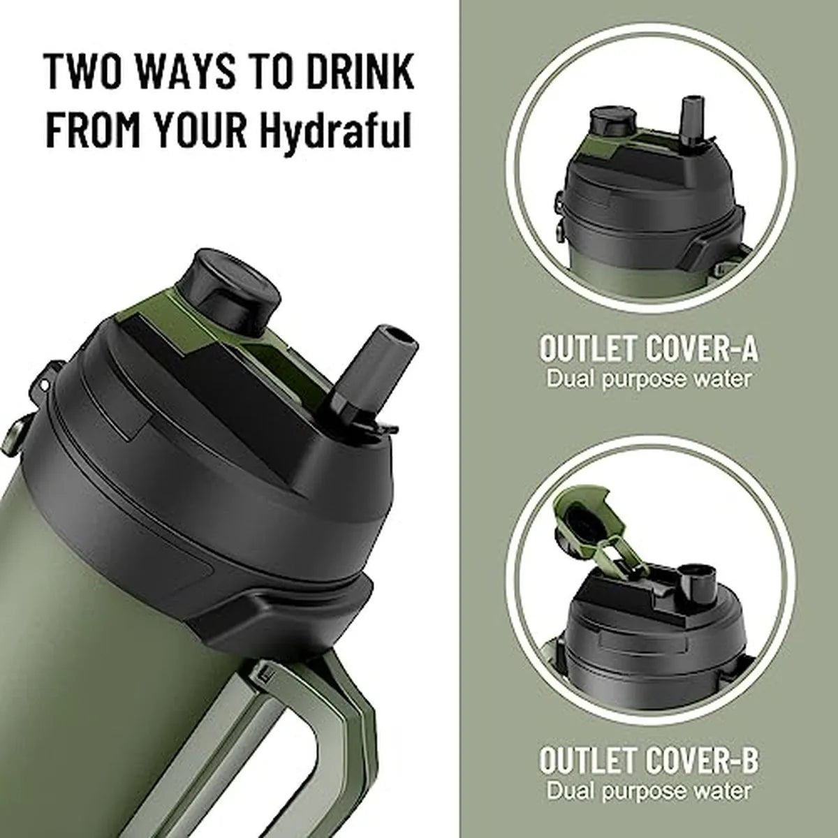 Jarro De Galão Hydraful Aço Inoxidável Isolado